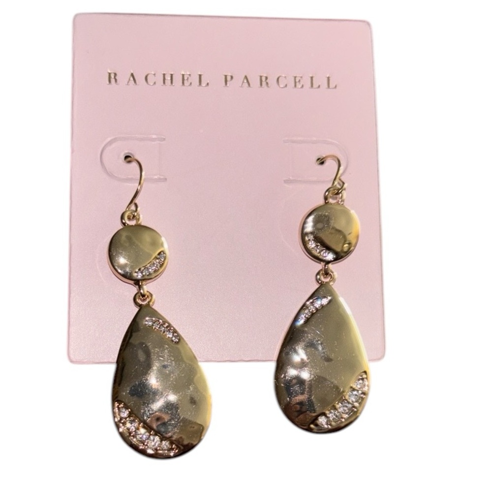 Rachel Parcell Gold Teardrop Bling Earrings